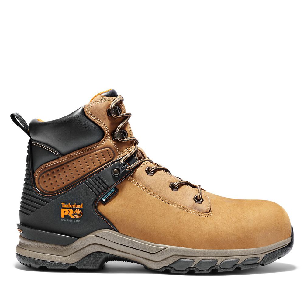 Timberland Mens Work Boots PRO® Hypercharge 6" Comp Toe - Brown/Black - India HV8671592